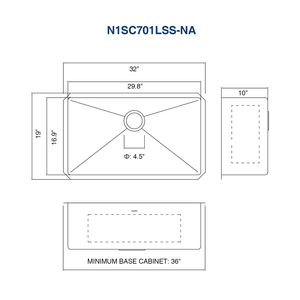Fregadero de Cocina de Acero Inoxidable con Tabla de Cortar de Bambú y Rejilla, Estación de Trabajo Multifuncional, Lavabo Rectangular de Una Sola Pieza - Product Image 3