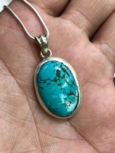 Stunning Designer 92.5 Sterling Silver <b>Pendant</b> Arizona Turquoise Gemstone Trendy for Wedding Anniversary Amazing Bulk Product - Product Image 6