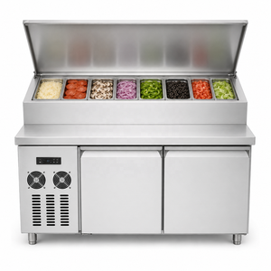 Mesa para Pizza de Acero Inoxidable con Refrigerante Ultra Confiable para Cocinas Comerciales Modernas y Pizzerías Profesionales - Product Image 1