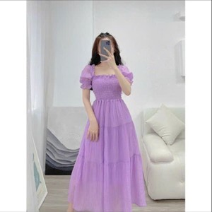 Vestido Maxi <span class=keywords><strong>de</strong></span> Moda para <span class=keywords><strong>Mujer</strong></span> con Estampado Floral 2023, Precio Razonable, Lavable, Embalaje Personalizado, Fabricante <span class=keywords><strong>de</strong></span> Vietnam - Product Image 2