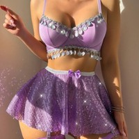 Pakaian Tidur Wanita Transparan Berbahan Jaring dengan Bukaan di Selangkangan, Lingerie Fetish, Baju Tidur, Pakaian Santai untuk Wanita Ukuran S M L XL