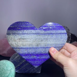 Venta al por Mayor de Piedras de Cristal Naturales Mixtas, Corazón Grande de <span class=keywords><strong>Amatista</strong></span> <span class=keywords><strong>y</strong></span> Cuarzo Rosa, para Decoración del Hogar - Product Image 4