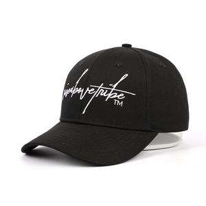 OEM Custom 6 Panel High Quality Unisex Plain Embroidery Logo Black <b>Dad</b> <b>Hat</b> Wholesale Cotton Structured Baseball Caps - Product Image 1