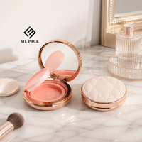 Étui Cosmétique Compact Matelassé Vide 13g Rose Doré avec Miroir et Plateau Intérieur en ABS PP, Couleurs Personnalisées OEM, Vente en Gros, Lotion Soin de la Peau