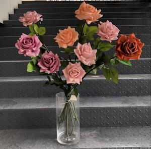 Rosa Artificial de tacto Real de alta calidad, Rosa artificial, Rosa <span class=keywords><strong>Alice</strong></span> Artificial, Rosa Louis Artificial para decoración de boda - Product Image 3