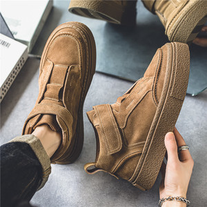 New Mid-top Closed Toe Genuine Leather Casual <b>Shoes</b> Trendy Fashionable <b>Chunky</b> Anti-slip Breathable Shock-absorbing <b>Shoes</b> - Product Image 4