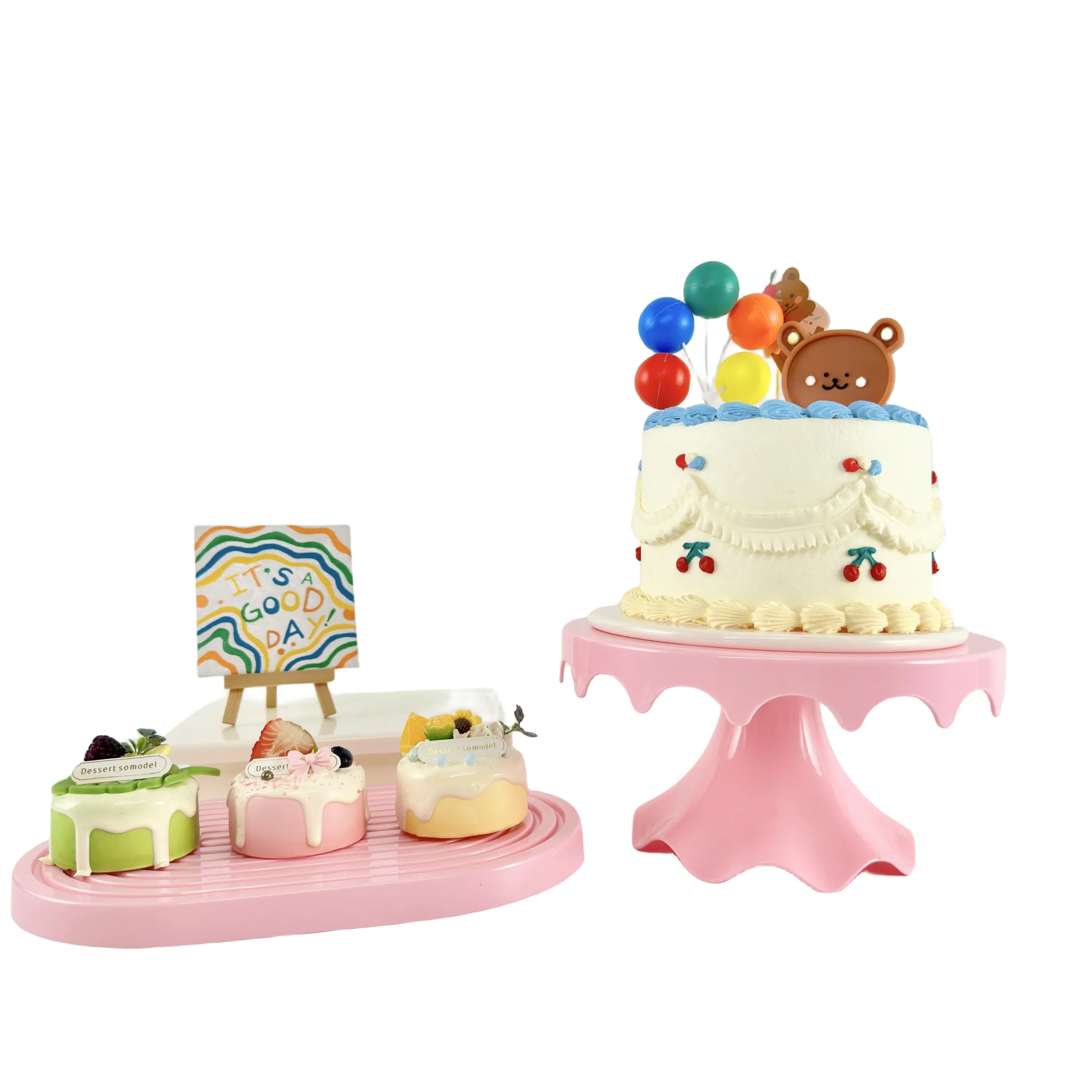 Подставка для торта, десертный поднос, украшение Золотое для праздничного стола, украшение для вечеринки, день рождения, прочный DGPX DHB