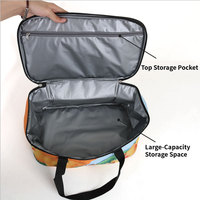 Sac de pique-nique thermique imperméable avec doublure en EVA, sac isotherme portable avec poche intérieure zippée pour barbecue et plage
