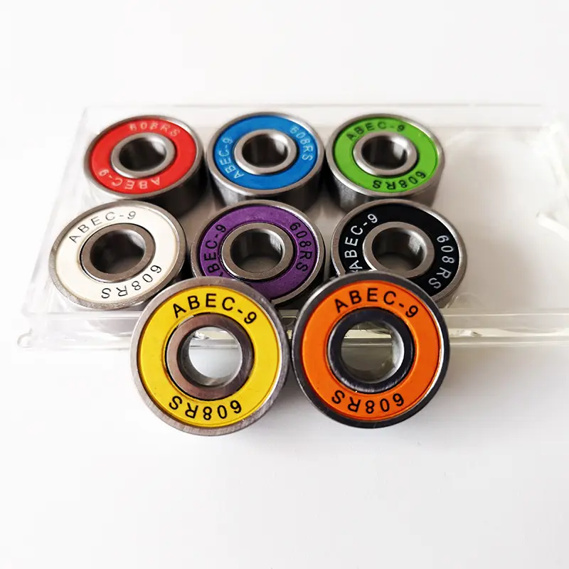 Sabit bilyalı rulman bearing 9 kırmızı mühür 608-2RS toptan kaykay rulmanlar 608RS scooter rulman paten için 608 Skate