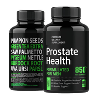 Capsules pour la santé de la prostate des hommes 850 mg |   Complément alimentaire à base de palmier nain pour le soutien hormonal et urinaire, 60 capsules