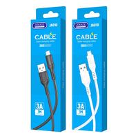 JOKADE kabel USB pengisian daya Cepat 1m, kabel data pengisian daya cepat 2.4A 3A mikro/IP/tipe-c