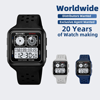 Produsen China SKMEI # Jam Tangan Sport Desain Persegi 2688 dengan Alarm Multifungsi Stopwatch Penghitung Mundur Lampu Latar LED