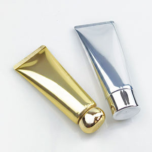 Tube cosmétique vide en plastique givré doré, argenté, noir, marron de 30 ml, 50 ml, 100 ml pour soins de la peau et nettoyant visage avec couvercle à vis - Product Image 4