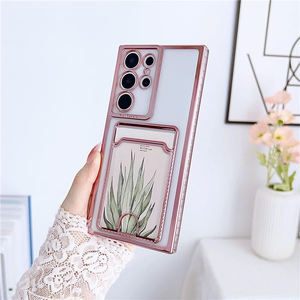 Para <span class=keywords><strong>Samsung</strong></span> Galaxy <span class=keywords><strong>Note</strong></span> 20 Ultra S23 S22 S21 <span class=keywords><strong>S20</strong></span>, billetera transparente suave, tarjetero de TPU, funda para teléfono - Product Image 2