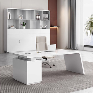 Escritorio de jefe de gama alta de lujo moderno, silla de oficina, escritorio ejecutivo con acabado para gerente, belleza médica, profesional elegante - Product Image 2