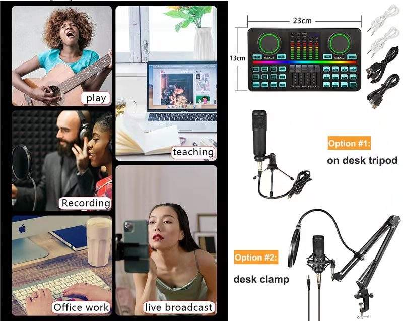 Best Budget Sound Card Noise Eraser Condenser Mic for Channel