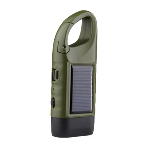 Lampe torche à manivelle solaire rechargeable, lumière LED d'urgence, alimentation pour le camping en plein air - Product Image 2