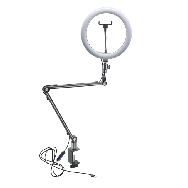 Wholesale 10 Inch LED Ring Light with Cell Phone Holder 3200K-6000K Adjustable Dimmable Lamp for Live Stream Makeup Photography