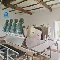 Presse à vis de déshydratation, système de déshydratation des boues, matériau SS304, productivité de 1000 L/heure, moteur pour l'industrie