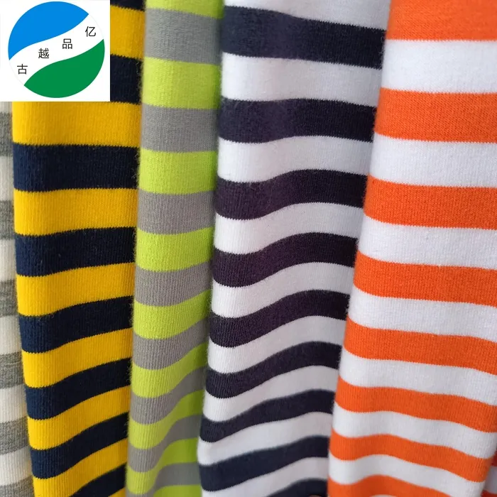 2023 new item knit 100% cotton spandex terry fleece stripe stock lot fabric for hoodie garment
