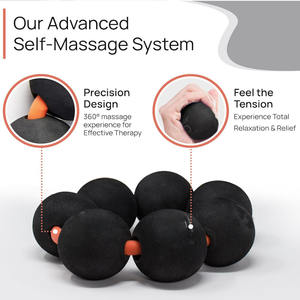 Rullo in schiuma EVA personalizzabile con sfere, strumento trigger point a 360 gradi per uomo e donna, per fascite <span class=keywords><strong>plantare</strong></span>, gomito del tenista, sollievo in IT giorni - Product Image 3