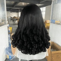 Peluca de Cabello Remy Vietnamita Premium 5x5 sin Pegamento, Lacia y con Volumen, de 18-22 Pulgadas, Tejida Semimanual con Encaje Transparente