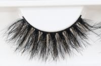 Faux cils en vison synthétique 3D faits à la main en gros, bande complète, cheveux synthétiques, bande en coton noir, longueur naturelle, marque privée