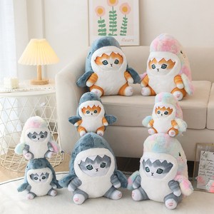 2024 dễ thương mềm cá mập bé Kawaii mèo đồ chơi sang trọng Thú nhồi bông đồ chơi sang trọng dễ thương mèo cá mập búp bê sang trọng Kid Quà Tặng - Product Image 6