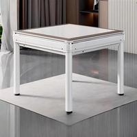 Table de mahjong automatique moderne de luxe avec construction en acier inoxydable et ABS pour 4 joueurs, design intelligent silencieux alimenté par USB