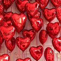 20 Ballons Cœur en Aluminium pour la Saint-Valentin et la Fête des Mères, 10 pouces, Rouge, Forme Cœur, Hélium, Décorations Durables pour Mariage