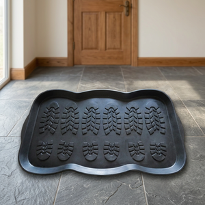 Eco Friendly Natural Rubber Boot Tray Rectangle Machine Made Boot Print Design Non-Slip Waterproof Anti-Bacteria Thick PET - Product Image 3