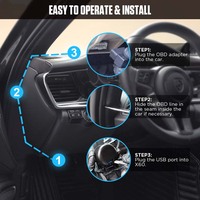 AUTOOL-alarma de velocidad inteligente X60 Digital OBDII para coche, minipantalla Universal para vehículo diésel de gasolina de 12V