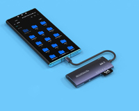 Nuevo Lector de Tarjetas Rápido 6 en 1 de Aleación de Aluminio USB Tipo-C M2 CF SD TF XD MS, Color Gris, Garantía de 12 Meses, Logotipo Personalizado Disponible