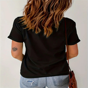 Camiseta con estampado gráfico de oso de peluche, camiseta informal de manga corta con cuello redondo para verano y primavera, ropa de mujer - Product Image 4