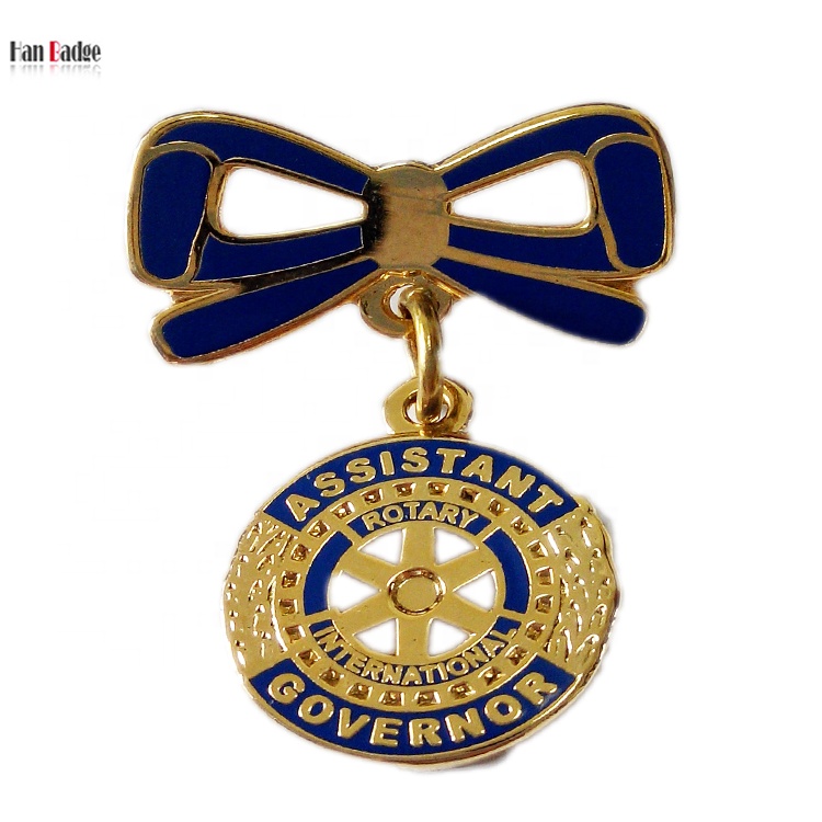 カスタムロータリーインターナショナルボウノットブローチロタラクト