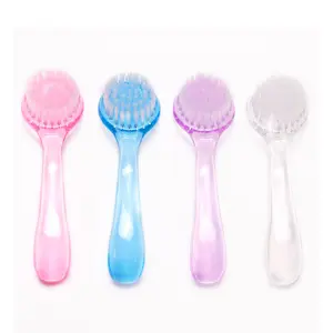 TSZS Wholesale Fashion Manicure Round Nail Brush Acrylic Plastic Long Handle Nail Dust Cleaning Nail Brush