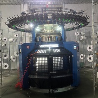Machine à tricoter circulaire double jacquard industrielle à grande vitesse pour la fabrication de couvertures en tissu éponge, neuve et originale