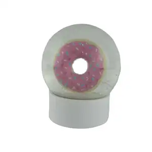 Donuts Beeldje Polyresin Glas Sneeuwbol, Hars Water Globes, Aangepaste Vorm Accepteren