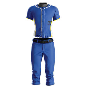 Uniforme de Béisbol Personalizado de Primera Calidad, Transpirable, Ligero, Tejido Duradero, Ajuste Cómodo, en Color Sólido - Product Image 1