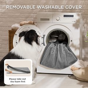 Lits pour chiens en velours, grande taille - Lits orthopédiques pour animaux <span class=keywords><strong>de</strong></span> compagnie avec housse amovible lavable en machine, matelas en mousse alvéolée pour chiots - Product Image 4