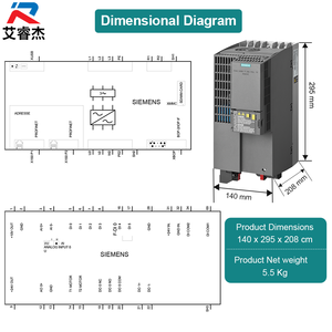SINAMICS G120C 6SL3210-1KE22-6AF1 ไดรฟ์ปรับความถี่แบบแปรผัน 380-480V 11.0kW VFD ตัวแปลงความถี่ PROFINET-PN ของแท้ใหม่ 100% - Product Image 2