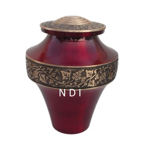 Urnas de cremación funeraria para cenizas de adultos de estilo moderno urnas de cremación de Metal antiguo azul para suministros funerarios urnas de cenizas para adultos - Product Image 2