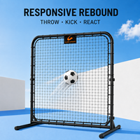 Filet de rebond portable multi-sports pour l'entraînement, idéal pour les écoles, les clubs, les entraîneurs, les académies et les entraînements en extérieur