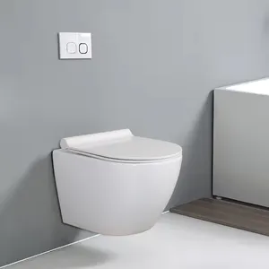 핫 세일 위생 도자기 CE 무림 벽걸이 WC 화장실 욕실 화이트 세라믹 라운드 벽 매달려 변기 그릇