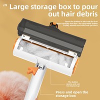 Brosse à rouleau en plastique ABS moderne pour l'épilation des poils de chat et de chien-Style push-pull pour canapés et vêtements