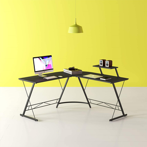 Fabrika doğrudan Modern bilgisayar ev monitör standı ile ofis masası <span class=keywords><strong>l</strong></span>-şekilli bilgisayar masası - Product Image 4