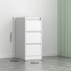 Armoire <span class=keywords><strong>de</strong></span> classement verticale en acier à 3 tiroirs, en kit, avec serrure, pour dossiers suspendus A4 - Product Image 3