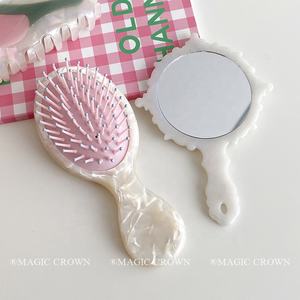 Распродажа, розовые кавайные эстетические расчески для волос, набор симпатичных ацетатных заколок для волос для женщин и детей, для ежедневного использования - Product Image 3