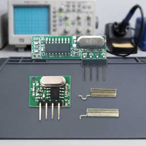 Module émetteur-récepteur RF superhétérodyne 433 MHz, kit de composants électroniques DIY avec antenne pour télécommandes, kits ASK - Product Image 3