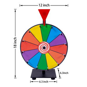 खेलों और गिववे के लिए 12-इंच टेबलटॉप कताई पुरस्कार व्हील - Product Image 4